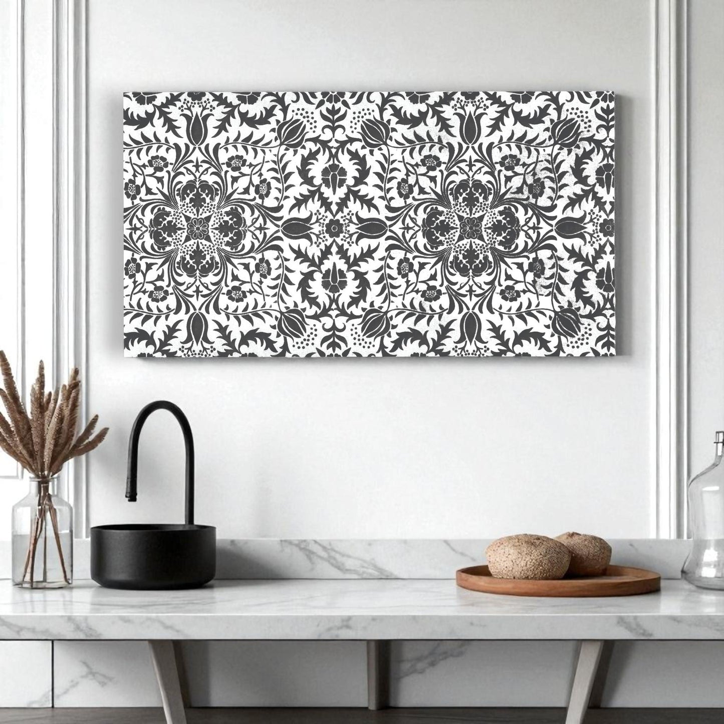Transform your furniture and craft projects with our Elegant Damask Decoupage Paper: a stunning DIY furniture makeover essential. Featuring a classic black and white damask pattern, this decorative tissue paper is perfect for adding a touch of timeless elegance and charm to any piece. 
Ideal for furniture upcycling, scrapbooking, or creative decor, this high-quality decoupage paper allows you to effortlessly elevate your DIY projects with style and sophistic. Gorgeous damask design  decoupage