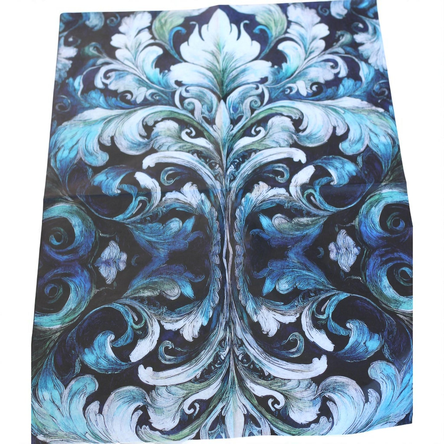 Damask Blue Decoupage Paper | Furniture Upcycling Decor | DIY Craft Supplies | 20”x30” Tissue Paper for Furniture Makeover. Transform your furniture and craft projects with our stunning Damask Blue Decoupage Paper! Measuring 20”x30”, this high-quality tissue paper features an elegant damask pattern in shades of blue and white, perfect for adding a touch of sophistication to any DIY makeover. Whether you're upcycling a vintage piece or creating custom decor, this decoupage paper easy to use