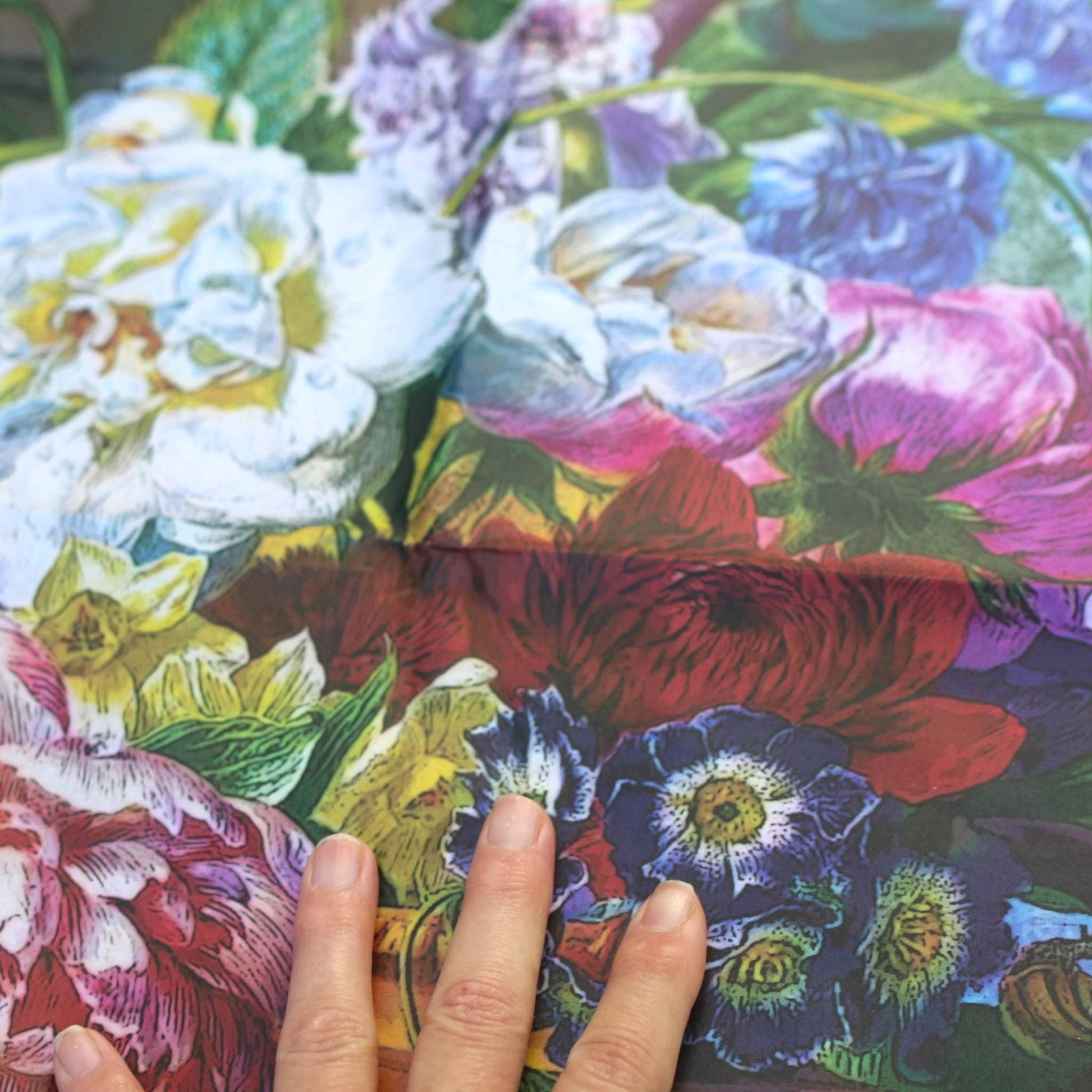Floral Decoupage Paper, a perfect choice for furniture upcycling, DIY crafts, and artistic decor projects. Made by Pieces Reclaimed by Dina, this vibrant tissue paper features a stunning, eye-catching floral design that will elevate any furniture makeover or craft endeavor. Whether you're creating custom furniture transfers, decoupage napkins, or adding decorative accents to your home, this lightweight and durable paper is designed to deliver smooth, flawless application every time.