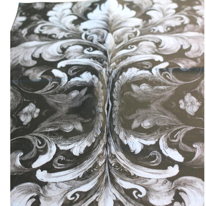 Vintage Style Damask Black and White Decoupage Paper: Vintage Style Tissue Paper for Furniture Upcycling. Elevate your furniture and craft projects with our Damask Black and White Decoupage Paper, perfect for furniture upcycling and DIY decor enthusiasts. Featuring a vintage-inspired damask design in classic black and white, this tissue paper adds a touch of elegance and sophistication to any surface. Perfect for  creating unique scrapbooking projects, and  customizing home accents.