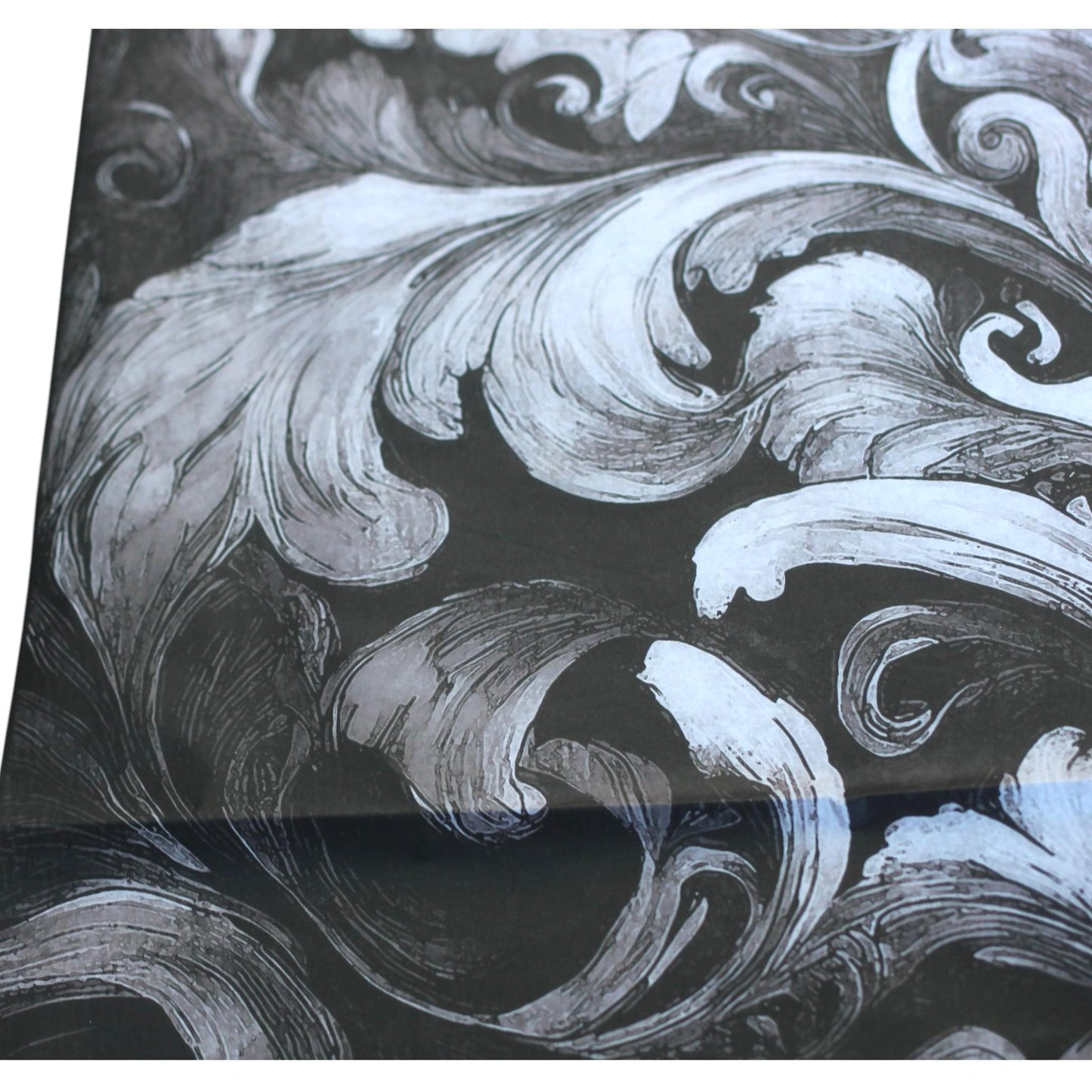 Vintage Style Damask Black and White Decoupage Paper: Vintage Style Tissue Paper for Furniture Upcycling. Elevate your furniture and craft projects with our Damask Black and White Decoupage Paper, perfect for furniture upcycling and DIY decor enthusiasts. Featuring a vintage-inspired damask design in classic black and white, this tissue paper adds a touch of elegance and sophistication to any surface. Perfect for  creating unique scrapbooking projects, and  customizing home accents.