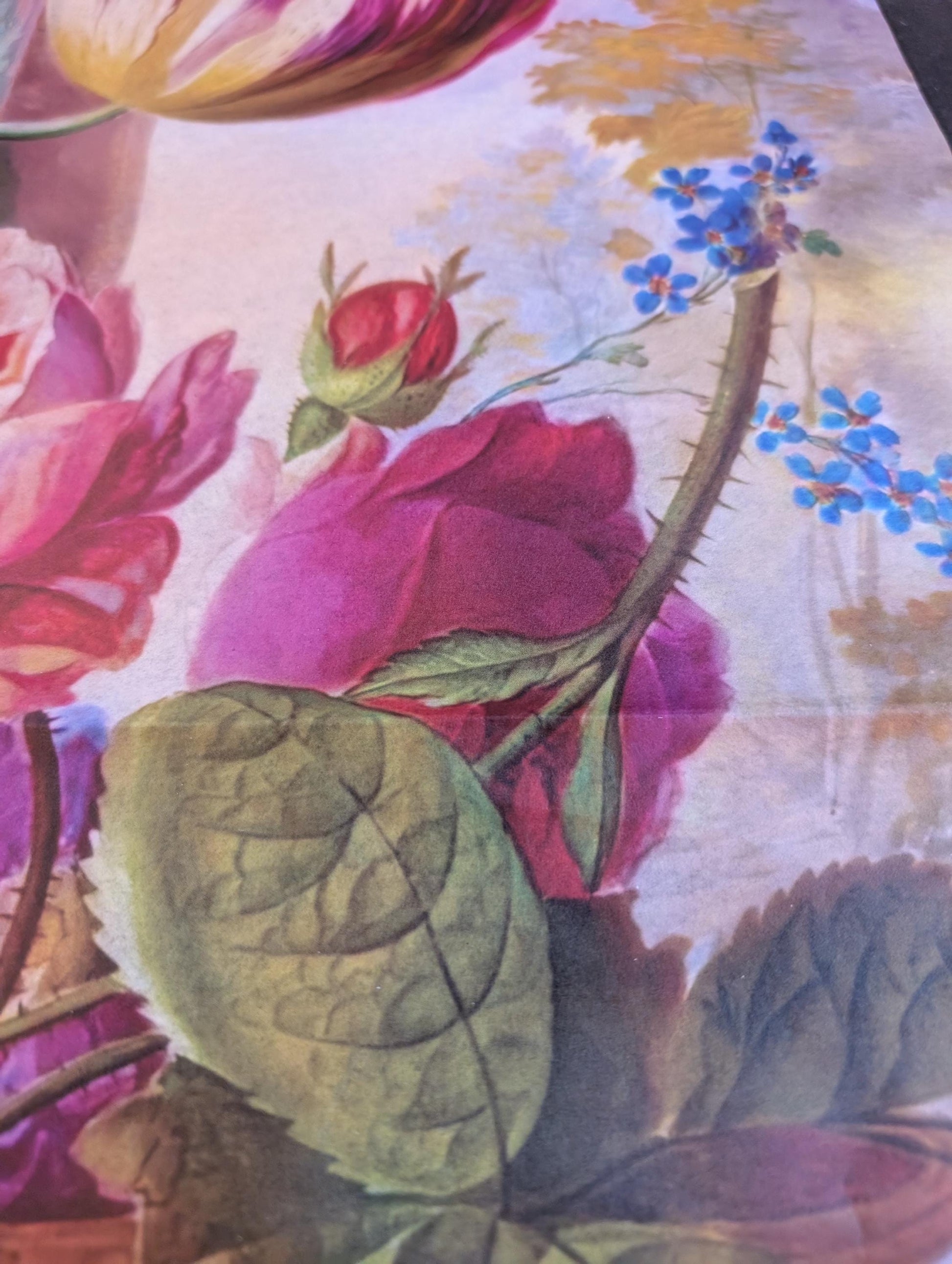 Discover the beauty of creative transformation with our Floral Decoupage Paper, a perfect choice for furniture upcycling, DIY crafts, and artistic decor projects. Made by Pieces Reclaimed by Dina, this vibrant tissue paper features a stunning, eye-catching floral design that will elevate any furniture makeover or craft endeavor. Whether you're creating custom furniture transfers, decoupage napkins, or adding decorative accents to your home, its  lightweight and durable tissue paper for furniture