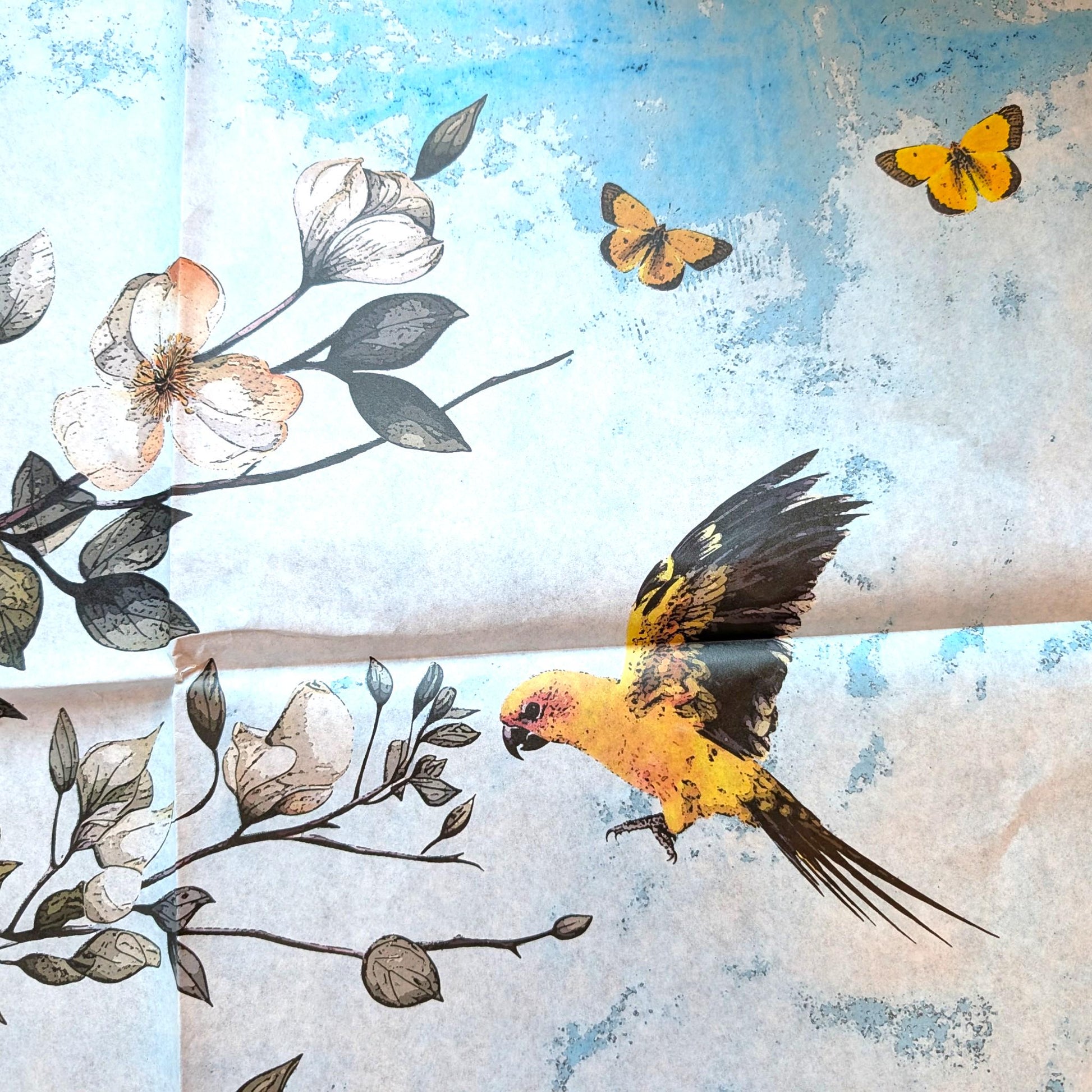 Floral Decoupage Paper | Furniture Upcycling Decor | DIY Craft Supplies | 20”x30” Tissue Paper for Furniture Makeover and Crafts. Discover the beauty of creative transformation with our Floral Decoupage Paper, a perfect choice for furniture upcycling, DIY crafts, and artistic decor projects. Made by Pieces Reclaimed by Dina, this vibrant tissue paper features a stunning, eye-catching floral design that will elevate any furniture makeover or craft endeavor. Perfect for creating custom furniture.