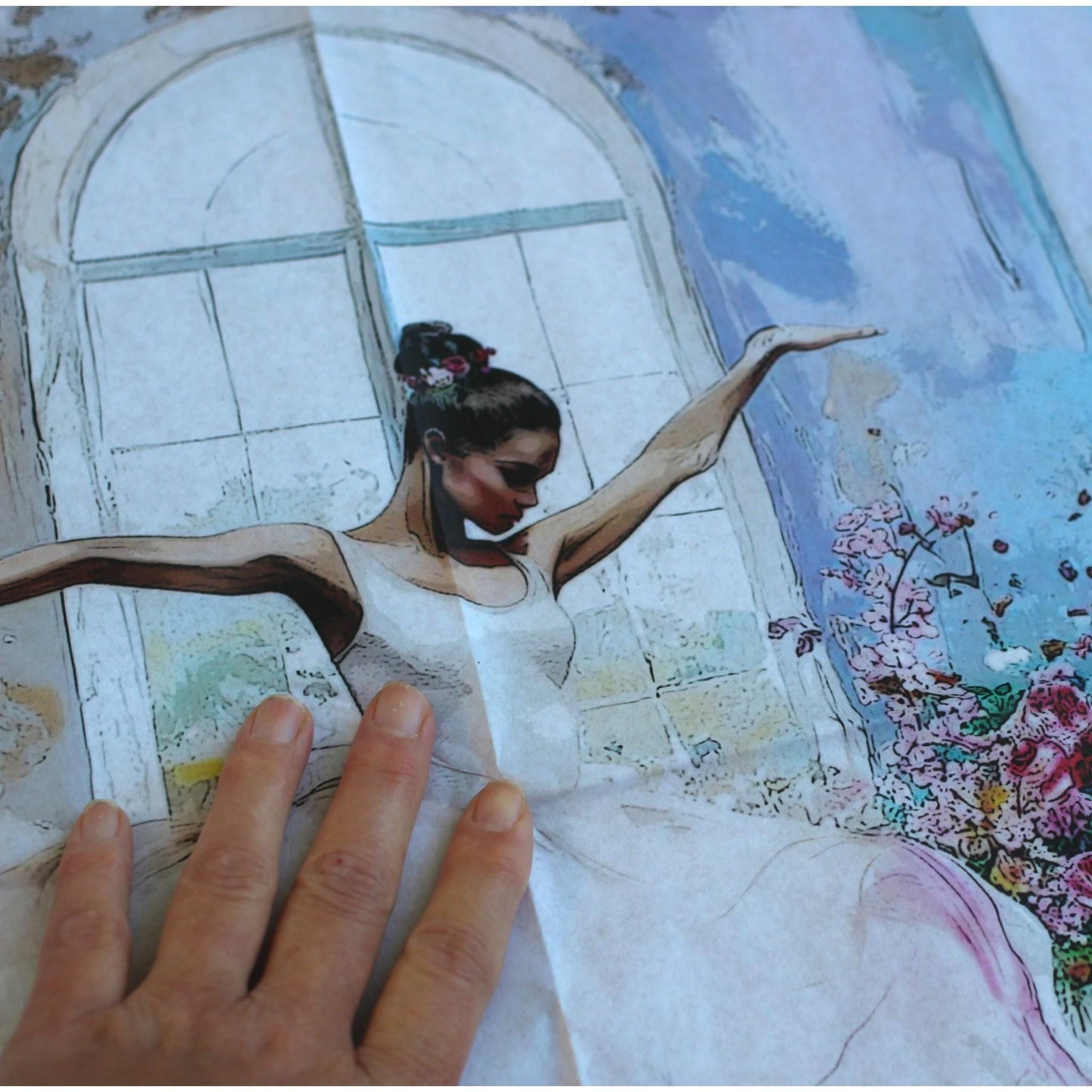 Large Decoupage Paper, Ballerina Dancer Tissue for Furniture Upcycling, Home Decor & Art Projects, Vintage Decoupage, Rice Wasabi Paper. Transform your home decor and furniture with this stunning large decoupage paper featuring a graceful ballerina dancer design. Perfect for DIY enthusiasts, crafters, and interior decorators, this vintage-inspired rice paper adds a touch of elegance and artistry to any project. for upcycling a vintage dresser,  beautiful wall art, and adding decorative accents.
