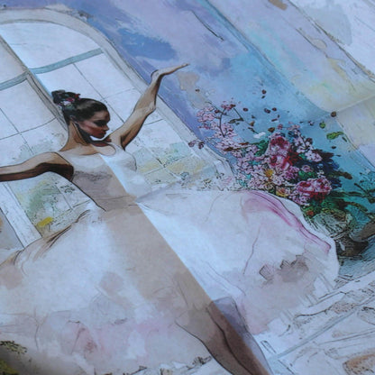 Large Decoupage Paper, Ballerina Dancer Tissue for Furniture Upcycling, Home Decor & Art Projects, Vintage Decoupage, Rice Wasabi Paper. Transform your home decor and furniture with this stunning large decoupage paper featuring a graceful ballerina dancer design. Perfect for DIY enthusiasts, crafters, and interior decorators, this vintage-inspired rice paper adds a touch of elegance and artistry to any project. for upcycling a vintage dresser,  beautiful wall art, and adding decorative accents.