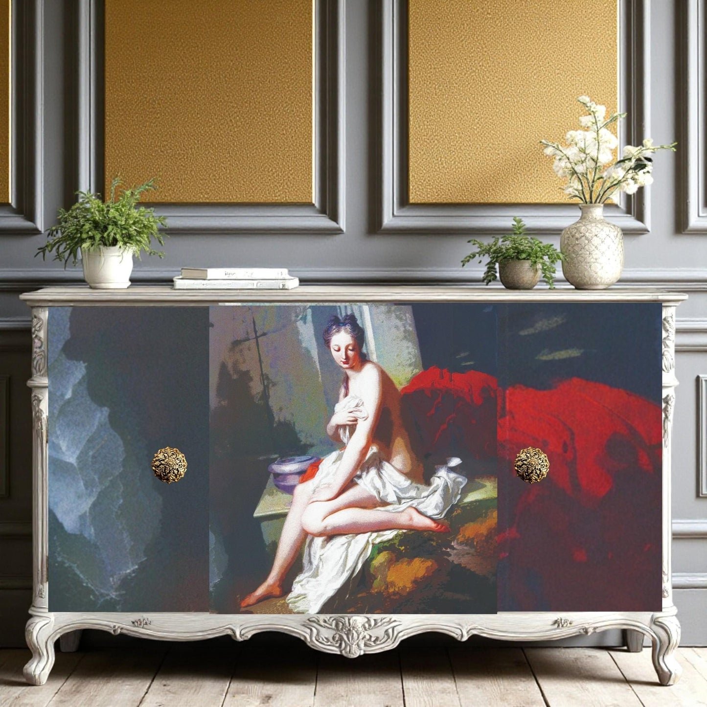 Large Decoupage Paper for Furniture Upcycling | Vintage Erotica Decor, Artistic Nude Woman Tissue Paper for Home Remodeling and Art Projects. 
Transform your furniture and art projects with this stunning large decoupage paper featuring vintage erotica and artistic nude woman designs. Crafted from high-quality tissue paper, each sheet measures 29 by 21 inches, providing ample material for creative upcycling and home remodeling. The delicate yet durable tissue allows for seamless artistic layering