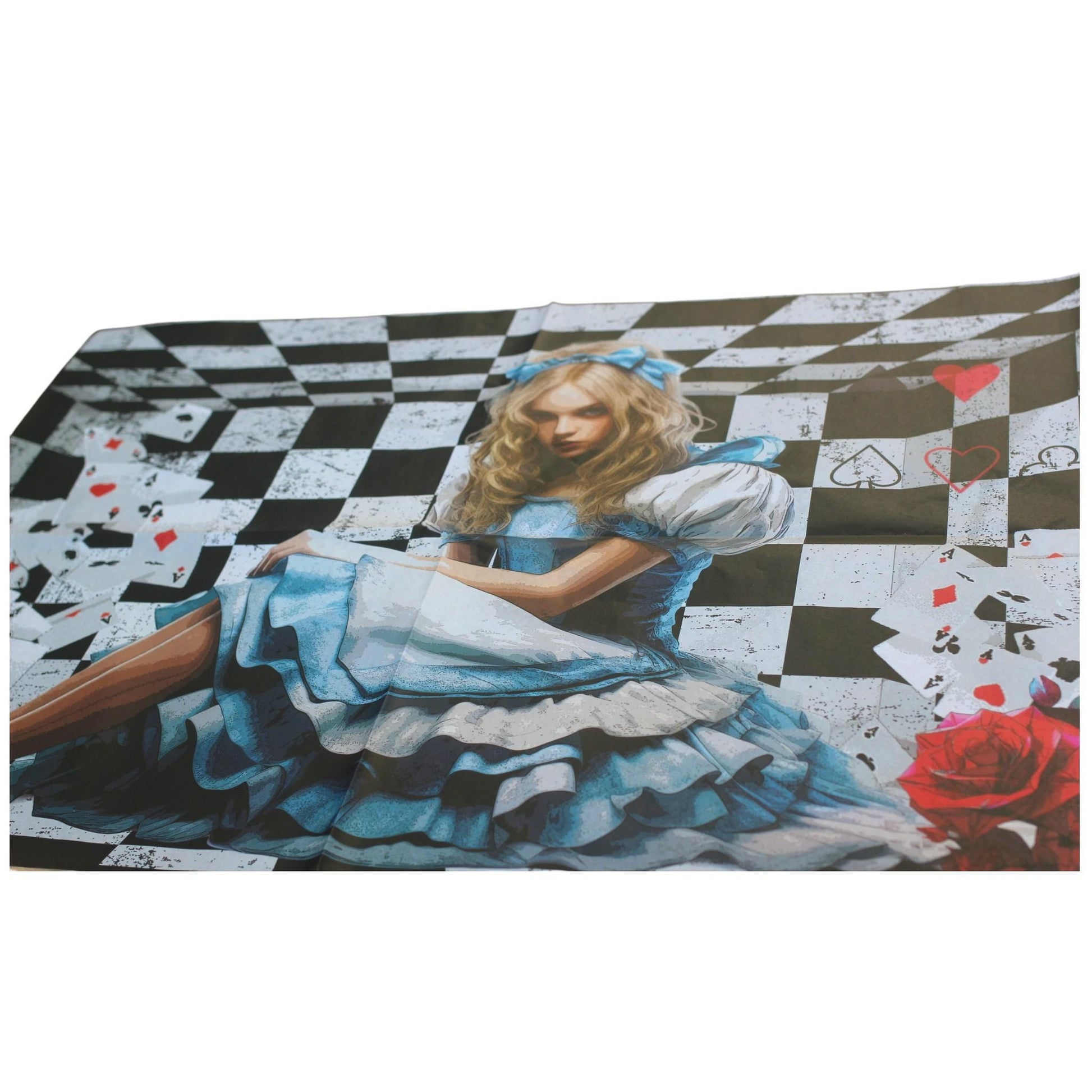 Alice in Wonderland Decoupage Paper, DIY Crafts,  Tissue Paper, Home Decor Supplies, Vibrant Lewis Carroll Craft Paper. Discover the magic of storytelling with our Alice in Wonderland Decoupage Paper, a vibrant and whimsical addition to your DIY craft supplies. Perfect for adding a touch of fairy core charm to your projects, this high-quality tissue paper features detailed and colorful designs inspired by Lewis Carroll’s beloved characters and scenes. for whimsical home decor decoupage paper.