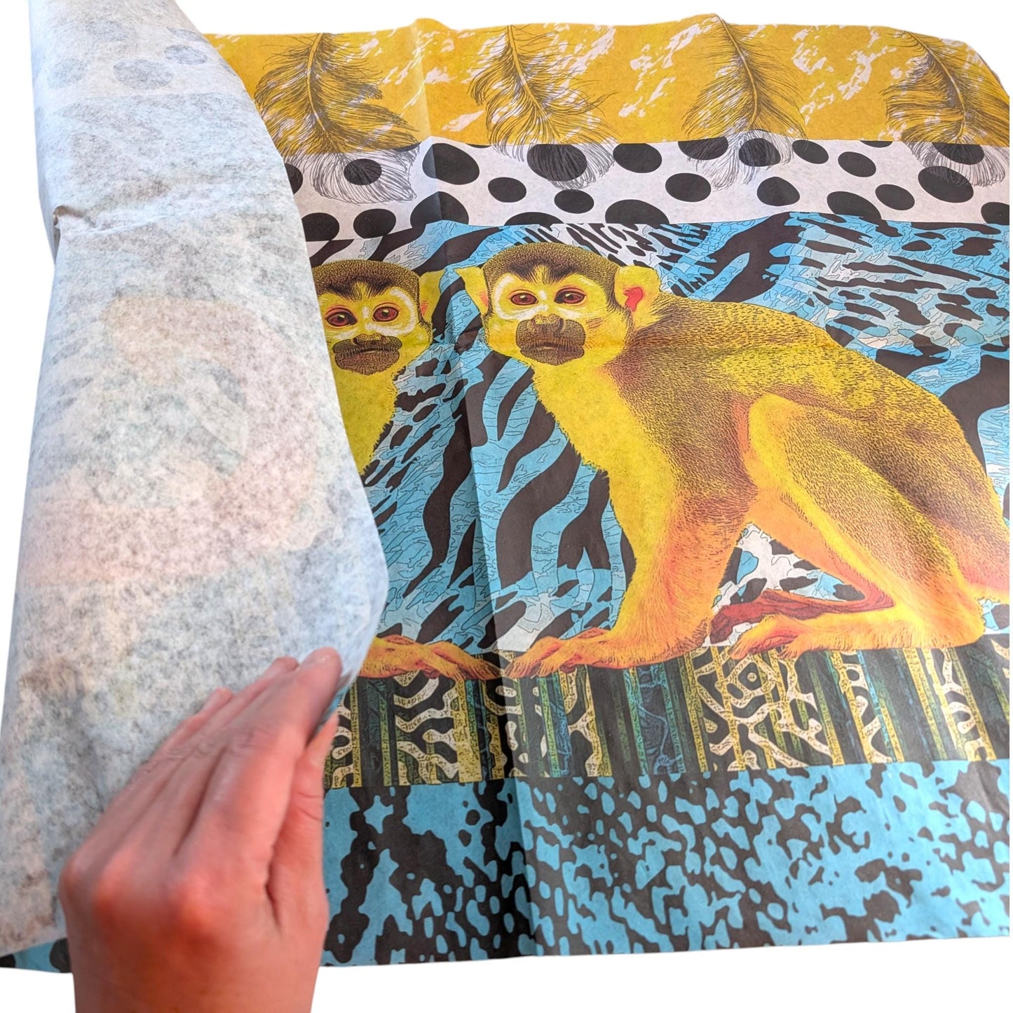 Discover the enchanting world of creativity with our Fairy Core Decoupage Paper featuring a stunning Yellow Monkey Design, perfect for your  DIY crafts and home decor projects! This exquisite decoupage paper is not just a crafting supply; it's a gateway to transforming your artistic visions into reality. 
Crafted with care, our decoupage paper showcases a whimsical blend of fairy core aesthetics and vibrant yellow monkey motifs, making it an ideal choice for those looking to add a touch of magic