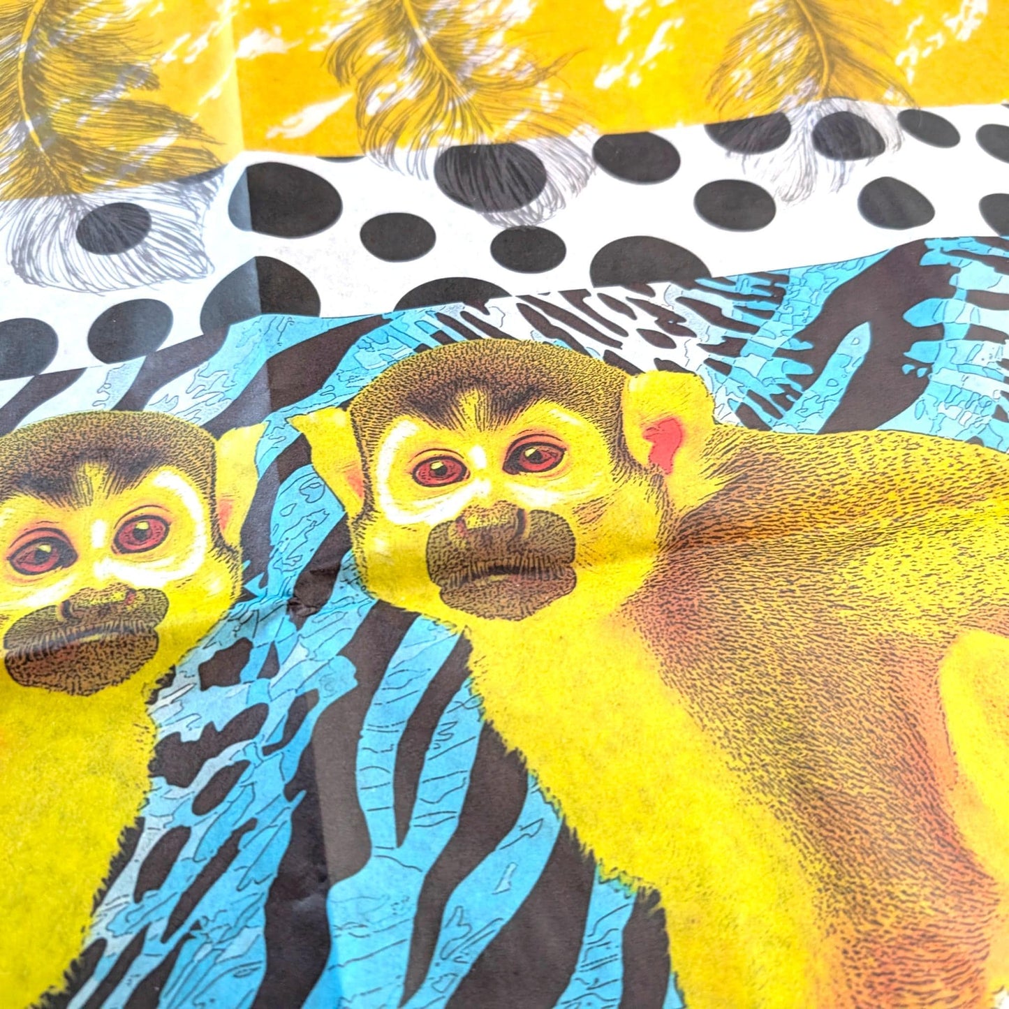 Discover the enchanting world of creativity with our Fairy Core Decoupage Paper featuring a stunning Yellow Monkey Design, perfect for your  DIY crafts and home decor projects! This exquisite decoupage paper is not just a crafting supply; it's a gateway to transforming your artistic visions into reality. 
Crafted with care, our decoupage paper showcases a whimsical blend of fairy core aesthetics and vibrant yellow monkey motifs, making it an ideal choice for those looking to add a touch of magic