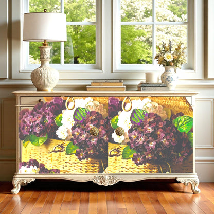 Our Floral Decoupage Paper, is a perfect choice for furniture upcycling, DIY crafts, and artistic decor projects. Made by Pieces Reclaimed by Dina, this vibrant tissue paper features a stunning, eye-catching floral design that will elevate any furniture makeover or craft endeavor. Whether you're creating custom furniture transfers, decoupage napkins, or adding decorative accents to your home, this lightweight and durable paper is designed to deliver smooth, flawless application every time.