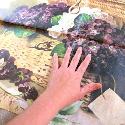Our Floral Decoupage Paper, is a perfect choice for furniture upcycling, DIY crafts, and artistic decor projects. Made by Pieces Reclaimed by Dina, this vibrant tissue paper features a stunning, eye-catching floral design that will elevate any furniture makeover or craft endeavor. Whether you're creating custom furniture transfers, decoupage napkins, or adding decorative accents to your home, this lightweight and durable paper is designed to deliver smooth, flawless application every time.