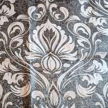 Elegant Damask Decoupage Paper: Transform Furniture with Style and Charm. DIY Furniture Makeover Essential. Gorgeous Damask Decoupage Paper. Transform your furniture and craft projects with our Elegant Damask Decoupage Paper: a stunning DIY furniture makeover essential. Featuring a classic black and white damask pattern, this decorative tissue paper is perfect for adding a touch of timeless elegance and charm to any piece. I deal for furniture upcycling, scrapbooking and home decoration projects