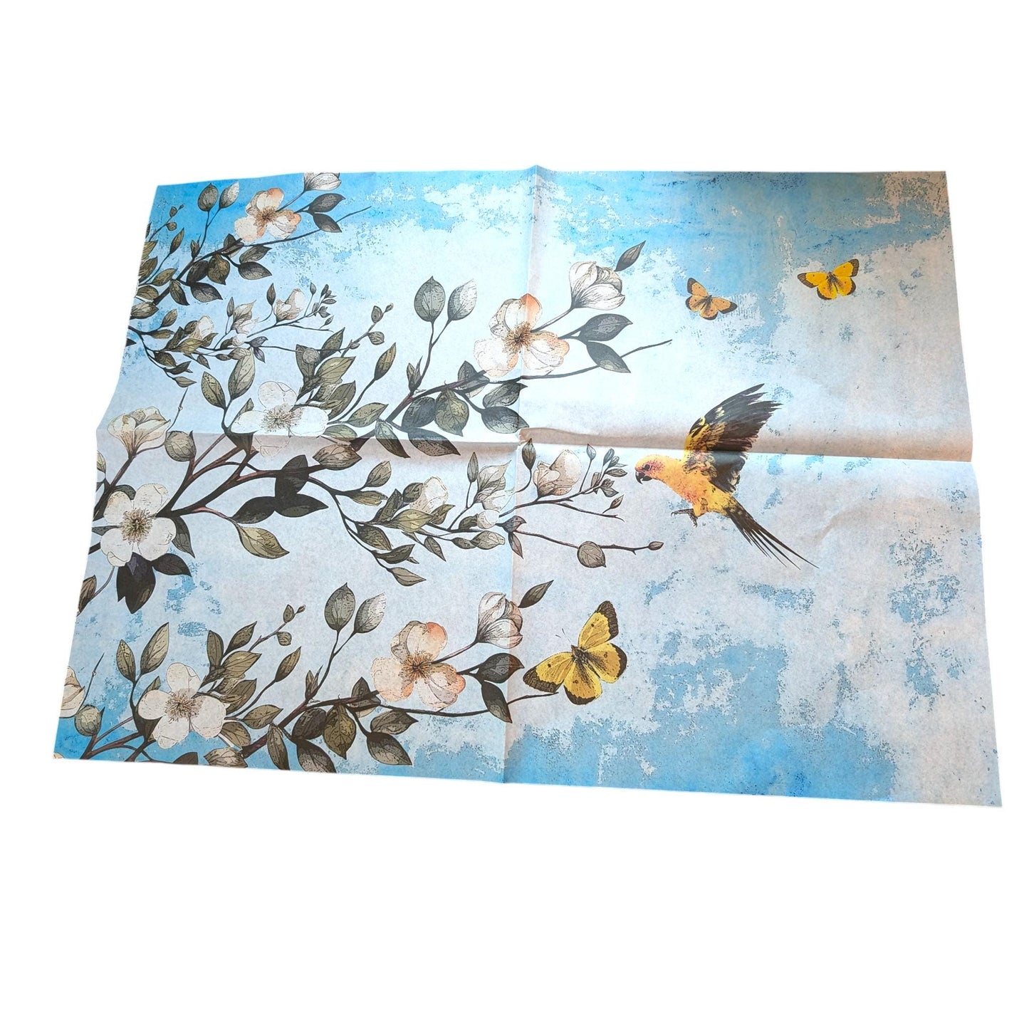 Floral Decoupage Paper | Furniture Upcycling Decor | DIY Craft Supplies | 20”x30” Tissue Paper for Furniture Makeover and Crafts. Discover the beauty of creative transformation with our Floral Decoupage Paper, a perfect choice for furniture upcycling, DIY crafts, and artistic decor projects. Made by Pieces Reclaimed by Dina, this vibrant tissue paper features a stunning, eye-catching floral design that will elevate any furniture makeover or craft endeavor. Perfect for creating custom furniture.