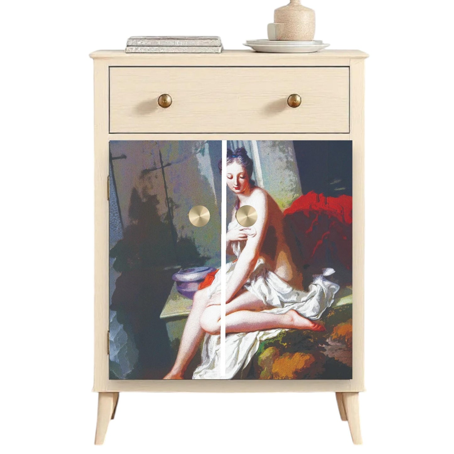 Large Decoupage Paper for Furniture Upcycling | Vintage Erotica Decor, Artistic Nude Woman Tissue Paper for Home Remodeling and Art Projects. 
Transform your furniture and art projects with this stunning large decoupage paper featuring vintage erotica and artistic nude woman designs. Crafted from high-quality tissue paper, each sheet measures 29 by 21 inches, providing ample material for creative upcycling and home remodeling. The delicate yet durable tissue allows for seamless artistic layering