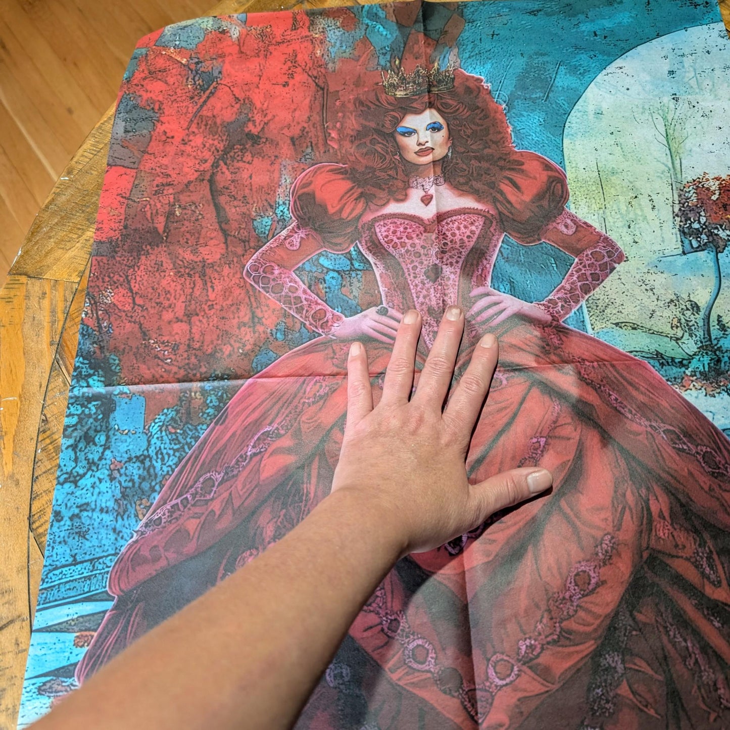 Alice in Wonderland Decoupage Paper: Queen of Hearts Vibrant DIY Craft Tissue. Bring a touch of whimsy and enchantment to your crafting projects with our Alice in Wonderland Decoupage Paper featuring the Queen of Hearts. This vibrant and detailed DIY craft tissue paper is perfect for adding a fairy core charm to your creative endeavors. Designed to inspire your imagination, it showcases colorful scenes and characters from Lewis Carroll’s beloved story, including the iconic Queen of Hearts.