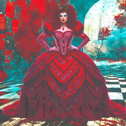 Alice in Wonderland Decoupage Paper: Queen of Hearts Vibrant DIY Craft Tissue. Bring a touch of whimsy and enchantment to your crafting projects with our Alice in Wonderland Decoupage Paper featuring the Queen of Hearts. This vibrant and detailed DIY craft tissue paper is perfect for adding a fairy core charm to your creative endeavors. Designed to inspire your imagination, it showcases colorful scenes and characters from Lewis Carroll’s beloved story, including the iconic Queen of Hearts.