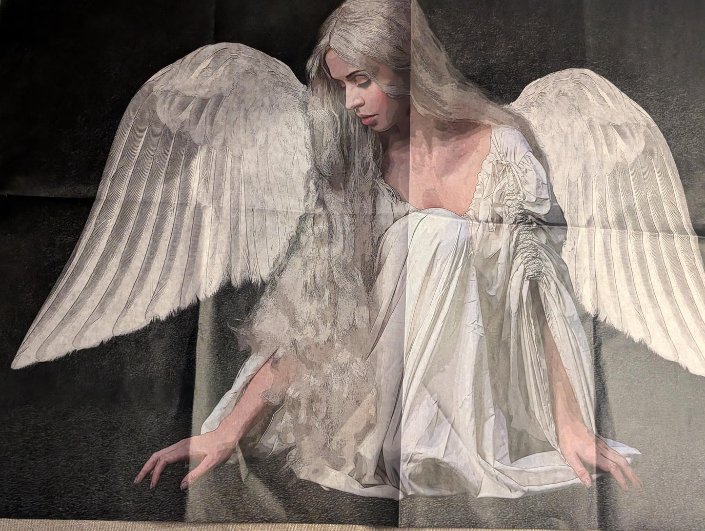 This stunning decoupage paper features an angelic design that brings a sense of peace and charm to your projects. Transform your DIY projects with this exquisite Angel Decoupage Paper, perfect for furniture upcycling, home decor, and Christmas crafts.  This rice paper adds a touch of elegance and artistry to any surface. Whether refurbishing vintage furniture, crafting unique wall art, or creating festive holiday decorations, this decoupage paper opens up endless creative possibilities.