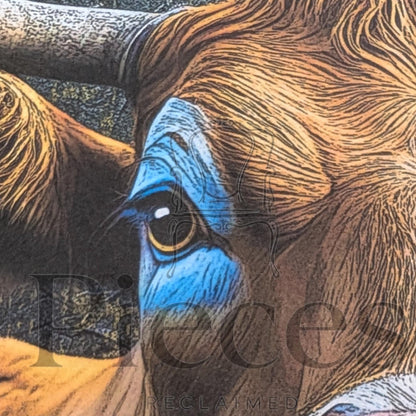 Highland Cow Decoupage Paper for Countryside Decor. Upcycle Furniture with this Paper Napkin. Transform your furniture and craft projects with our Highland Cow  Decoupage Paper, designed to bring authentic countryside charm to your space. This rustic tissue paper is perfect for upcycling tired furniture, adding a unique touch to wall decor, or enhancing your rustic DIY crafts. What sets this decoupage paper apart is its detailed highland cow design, crafted to evoke country side decor style