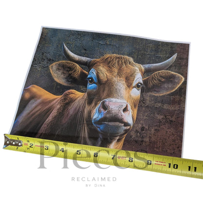 Highland Cow Decoupage Paper for Countryside Decor. Upcycle Furniture with this Paper Napkin. Transform your furniture and craft projects with our Highland Cow  Decoupage Paper, designed to bring authentic countryside charm to your space. This rustic tissue paper is perfect for upcycling tired furniture, adding a unique touch to wall decor, or enhancing your rustic DIY crafts. What sets this decoupage paper apart is its detailed highland cow design, crafted to evoke country side decor style