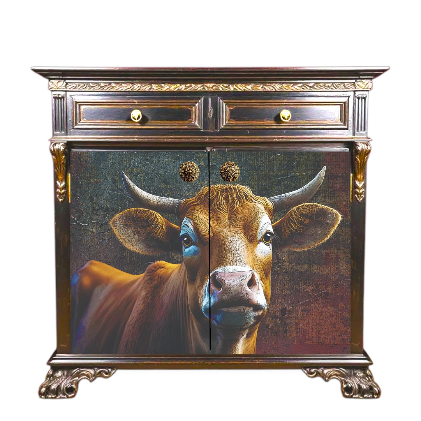 Decoupage paper. Transform your furniture and craft projects with our Highland Cow  Decoupage Paper, designed to bring authentic countryside charm to your space. This rustic tissue paper is perfect for upcycling tired furniture, adding a unique touch to wall decor, or enhancing your rustic DIY crafts. What sets this decoupage paper apart is its detailed highland cow design, crafted to evoke the freedom and spirit of farm life, making your creations truly stand out with genuine character.
