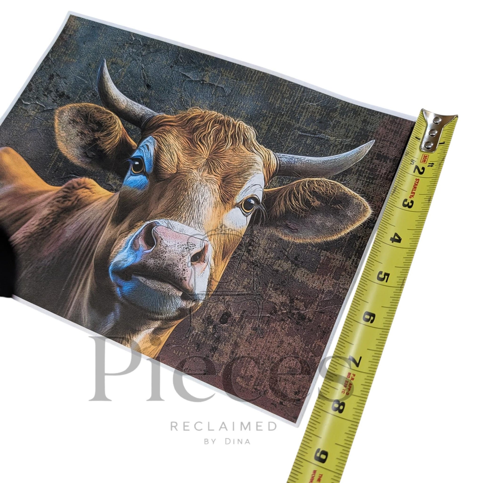 Highland Cow Decoupage Paper for Countryside Decor. Upcycle Furniture with this Paper Napkin. Transform your furniture and craft projects with our Highland Cow  Decoupage Paper, designed to bring authentic countryside charm to your space. This rustic tissue paper is perfect for upcycling tired furniture, adding a unique touch to wall decor, or enhancing your rustic DIY crafts. What sets this decoupage paper apart is its detailed highland cow design, crafted to evoke country side decor style