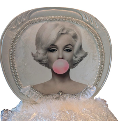 Marilyn Monroe Painted Chair Vintage. Discover the charm of the Marilyn Monroe Painted Chair Vintage Hollywood Decor Pop Art Vanity Accent Unique Bedroom Furniture Statement Piece—a timeless addition that transforms any space with iconic glamour and artistic flair. This chair is more than just seating; it’s a conversation starter and a tribute to classic Hollywood style, designed to stand out in your bedroom or vanity area while offering a distinctive blend of comfort and vintage appeal.