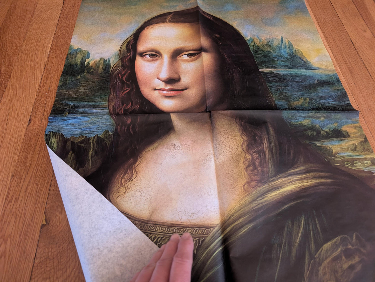 Transform your furniture and art projects with this stunning, large decoupage paper featuring a color-enhanced reproduction of Leonardo da Vinci's iconic Mona Lisa. Crafted from high-quality tissue paper. This decoupage paper Mona Lisa print, provide ample material for creative DIY upcycling and home remodeling. The delicate yet durable tissue allows for seamless layering and easy application on wood, metal, glass, and more, making it perfect for both DIY enthusiasts and professional crafters.