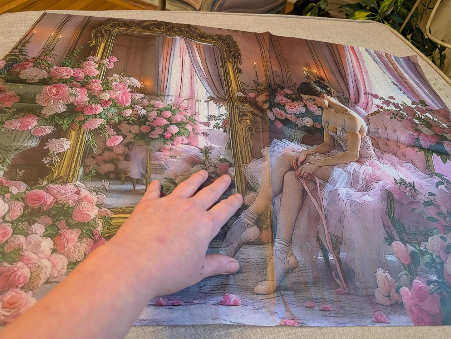Large Decoupage Paper, Ballerina Dancer Tissue for Furniture Upcycling, Home Decor & Art Projects, Vintage Decoupage, Rice Wasabi Paper. Transform your home decor and furniture with this stunning large decoupage paper featuring a graceful ballerina dancer design. Perfect for DIY enthusiasts, crafters, and interior decorators, this vintage-inspired rice paper adds a touch of elegance and artistry to any project. for upcycling a vintage dresser,  beautiful wall art, and adding decorative accents.