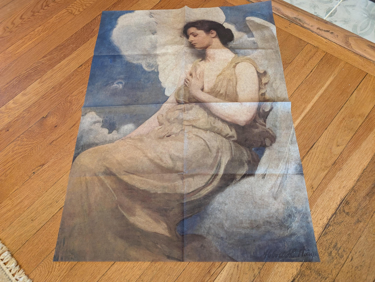 Elevate your creative projects with this exquisite Vintage Angel Decoupage Paper, a large tissue perfect for furniture upcycling, home decor, and art embellishments. Featuring timeless vintage angel paintings alongside elegant depictions of women, this decoupage tissue brings a touch of ethereal beauty and vintage charm to any surface. Designed for DIY enthusiasts, crafters, and interior decorators, this high-quality rice paper is ideal for transforming ordinary furniture into stunning  pieces.