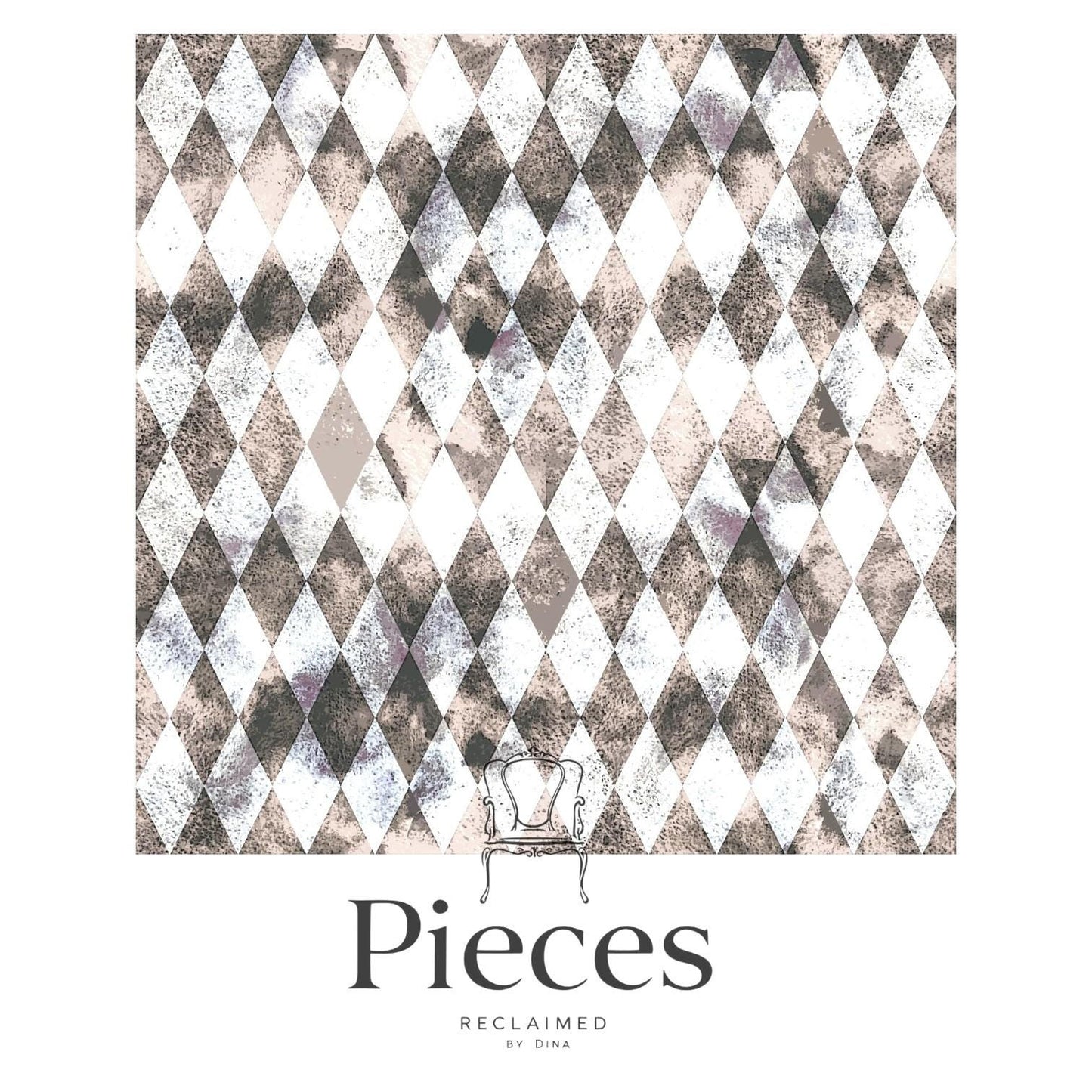 Decoupage paper black and white distressed diamond seamless pattern. Paper Transform your DIY projects with this stunning Large Decoupage Paper featuring a classic diamond distressed seamless pattern in bold black and white. Perfect for crafters, home decorators, and upcycling enthusiasts, this tissue paper elevate furniture, home decor, and craft projects into personalized masterpieces. Perfect for redesigning vintage furniture, creating unique wall art, or embellishing glass and metal surface.