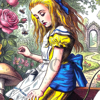 Alice in Wonderland Decoupage Paper, Whimsical Fairy Core Craft Tissue, Lewis Carroll Home Decor