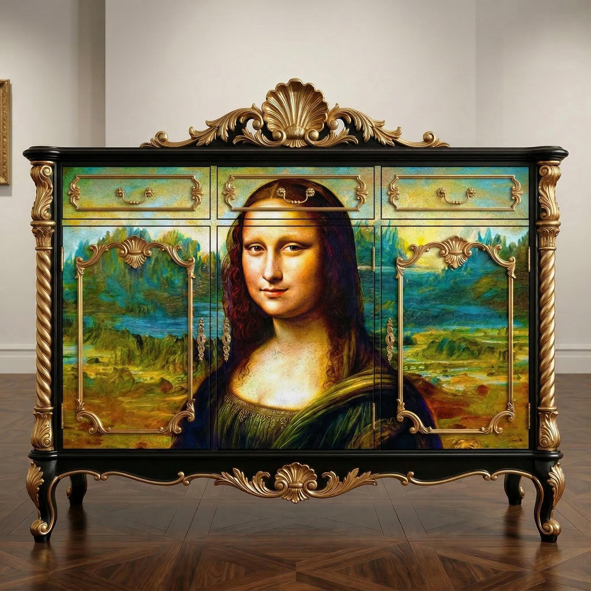 Transform your furniture and art projects with this stunning, large decoupage paper featuring a color-enhanced reproduction of Leonardo da Vinci's iconic Mona Lisa. Crafted from high-quality tissue paper. This decoupage paper Mona Lisa print, provide ample material for creative DIY upcycling and home remodeling. The delicate yet durable tissue allows for seamless layering and easy application on wood, metal, glass, and more, making it perfect for both DIY enthusiasts and professional crafters.