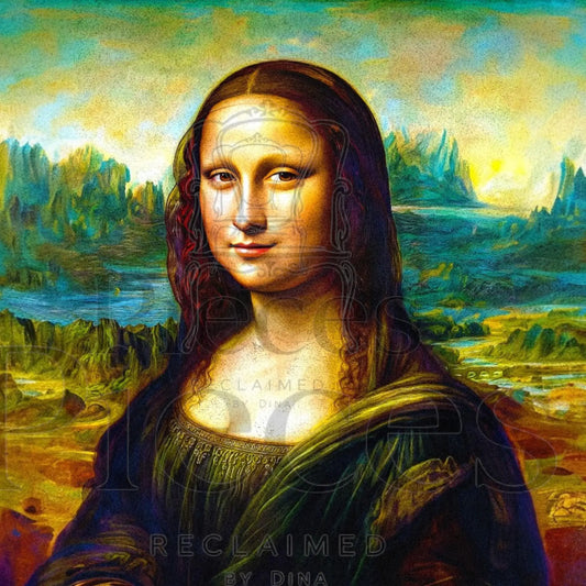 Transform your furniture and art projects with this stunning, large decoupage paper featuring a color-enhanced reproduction of Leonardo da Vinci's iconic Mona Lisa. Crafted from high-quality tissue paper. This decoupage paper Mona Lisa print, provide ample material for creative DIY upcycling and home remodeling. The delicate yet durable tissue allows for seamless layering and easy application on wood, metal, glass, and more, making it perfect for both DIY enthusiasts and professional crafters.