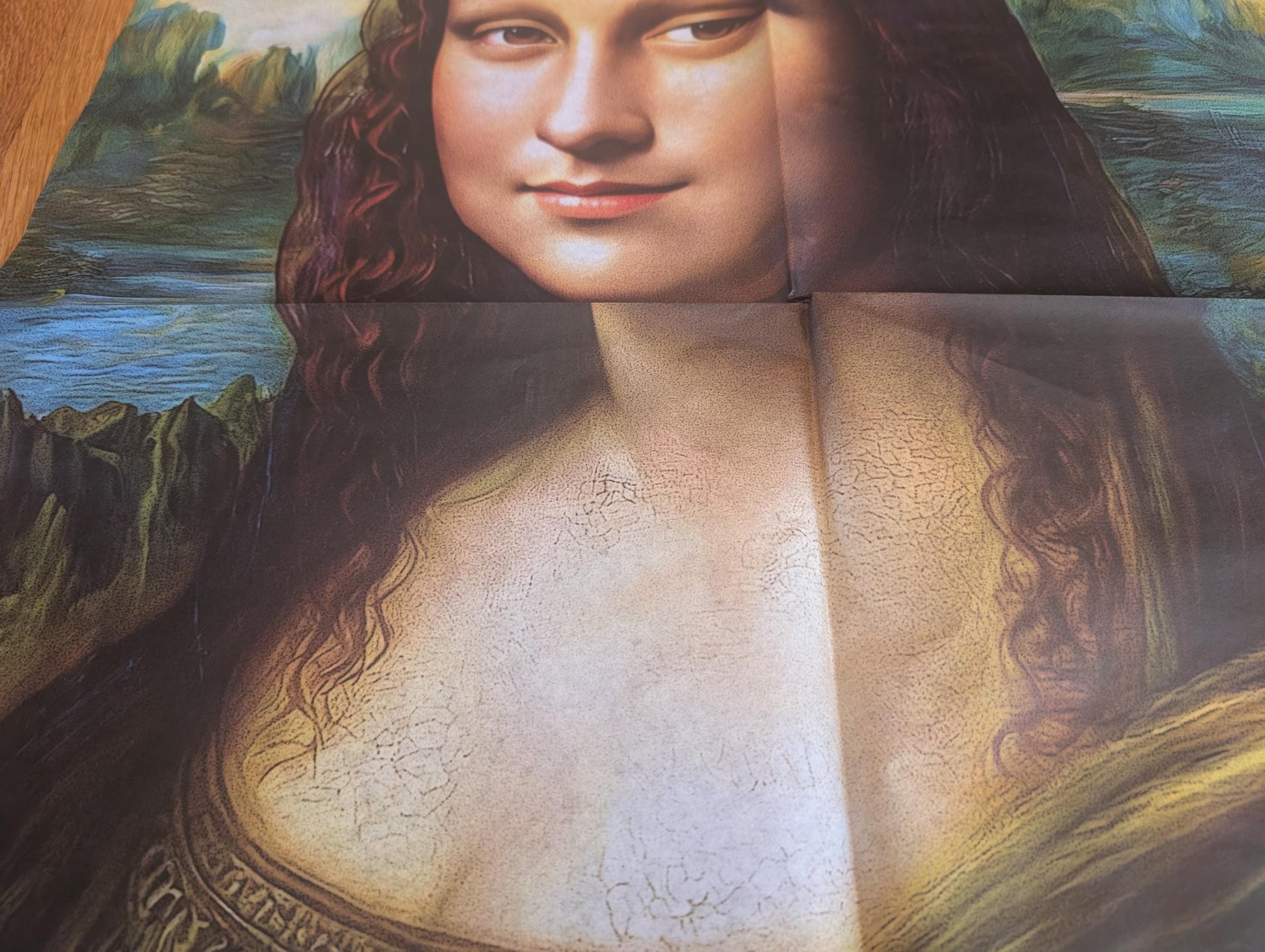 Transform your furniture and art projects with this stunning, large decoupage paper featuring a color-enhanced reproduction of Leonardo da Vinci's iconic Mona Lisa. Crafted from high-quality tissue paper. This decoupage paper Mona Lisa print, provide ample material for creative DIY upcycling and home remodeling. The delicate yet durable tissue allows for seamless layering and easy application on wood, metal, glass, and more, making it perfect for both DIY enthusiasts and professional crafters.