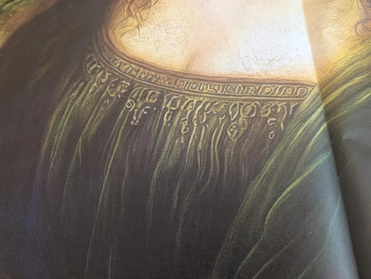 Transform your furniture and art projects with this stunning, large decoupage paper featuring a color-enhanced reproduction of Leonardo da Vinci's iconic Mona Lisa. Crafted from high-quality tissue paper. This decoupage paper Mona Lisa print, provide ample material for creative DIY upcycling and home remodeling. The delicate yet durable tissue allows for seamless layering and easy application on wood, metal, glass, and more, making it perfect for both DIY enthusiasts and professional crafters.