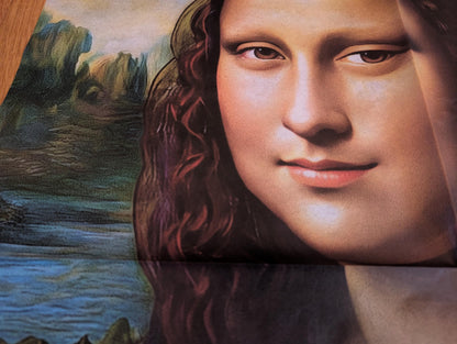 Transform your furniture and art projects with this stunning, large decoupage paper featuring a color-enhanced reproduction of Leonardo da Vinci's iconic Mona Lisa. Crafted from high-quality tissue paper. This decoupage paper Mona Lisa print, provide ample material for creative DIY upcycling and home remodeling. The delicate yet durable tissue allows for seamless layering and easy application on wood, metal, glass, and more, making it perfect for both DIY enthusiasts and professional crafters.