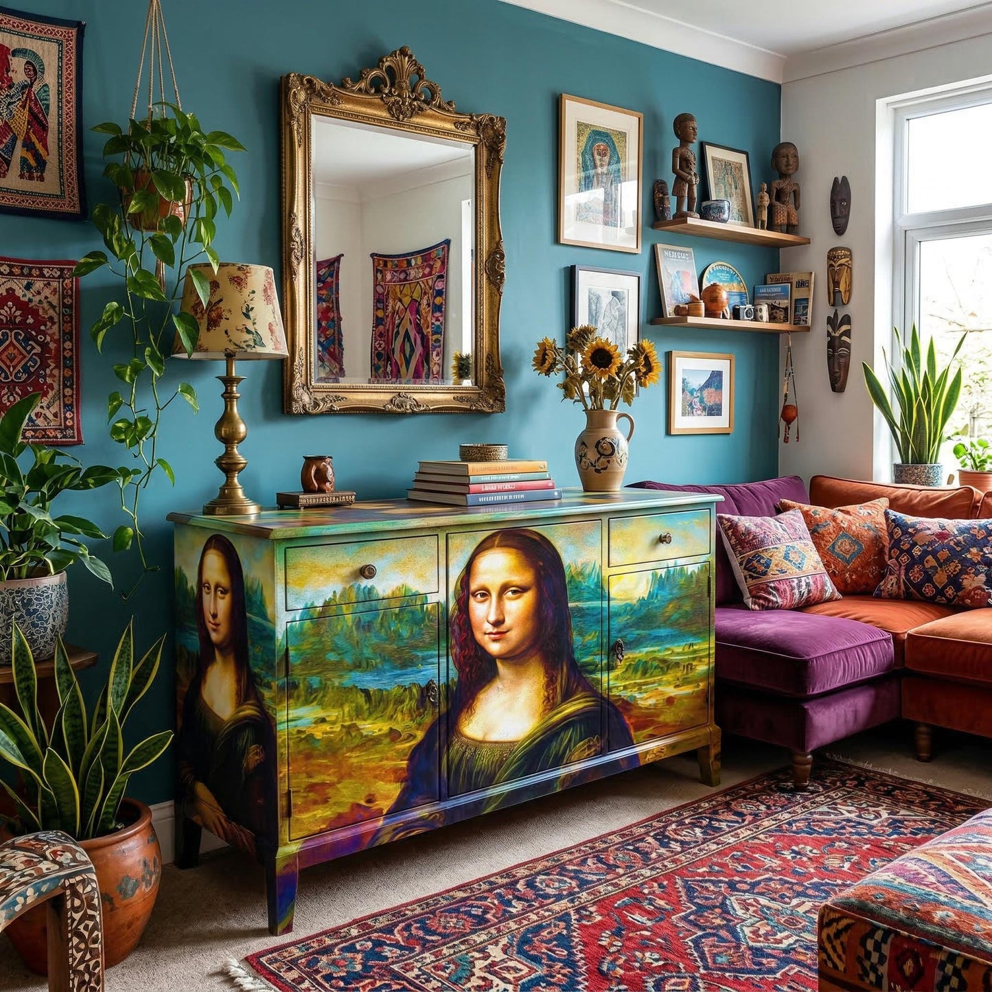 Transform your furniture and art projects with this stunning, large decoupage paper featuring a color-enhanced reproduction of Leonardo da Vinci's iconic Mona Lisa. Crafted from high-quality tissue paper. This decoupage paper Mona Lisa print, provide ample material for creative DIY upcycling and home remodeling. The delicate yet durable tissue allows for seamless layering and easy application on wood, metal, glass, and more, making it perfect for both DIY enthusiasts and professional crafters.