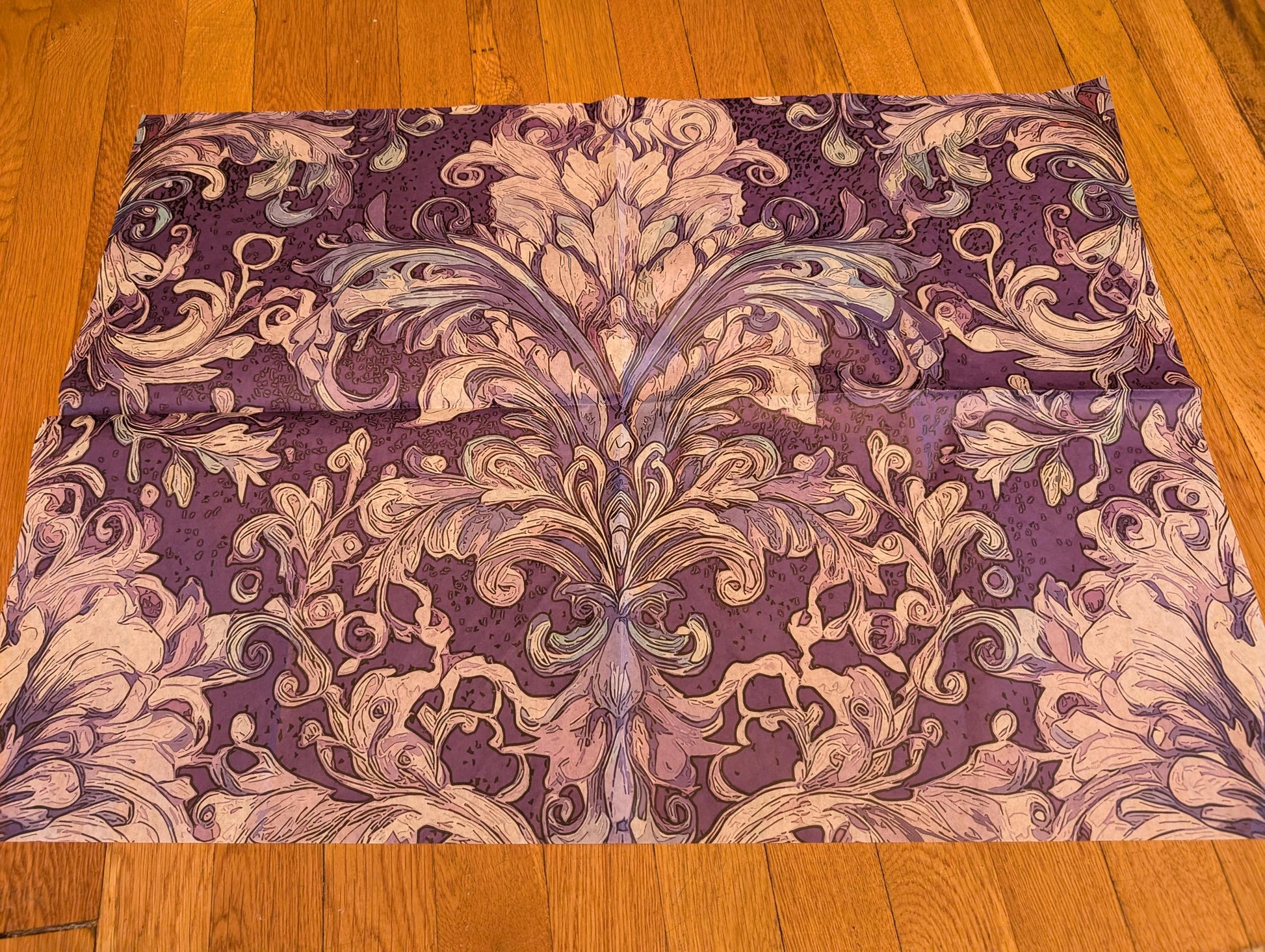 Transform your furniture and craft projects with our stunning Decoupage Paper for Furniture, featuring vibrant multi-color floral damask patterns in plum, teal, and purple hues. Designed specifically for DIY upcycling, furniture makeovers, scrapbooking, and home decor, this tissue paper adds a touch of elegance and artistic flair to any surface. The eye-catching damask designs are perfect for creating personalized, one-of-a-kind pieces that stand out.