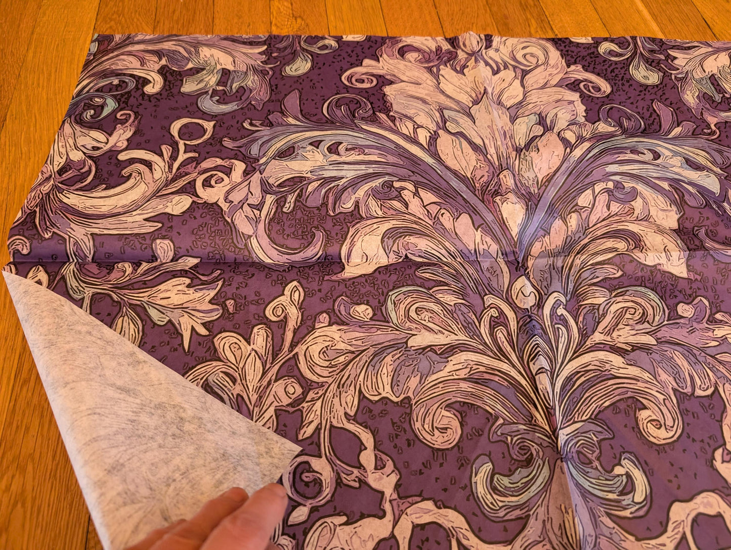 Transform your furniture and craft projects with our stunning Decoupage Paper for Furniture, featuring vibrant multi-color floral damask patterns in plum, teal, and purple hues. Designed specifically for DIY upcycling, furniture makeovers, scrapbooking, and home decor, this tissue paper adds a touch of elegance and artistic flair to any surface. The eye-catching damask designs are perfect for creating personalized, one-of-a-kind pieces that stand out.