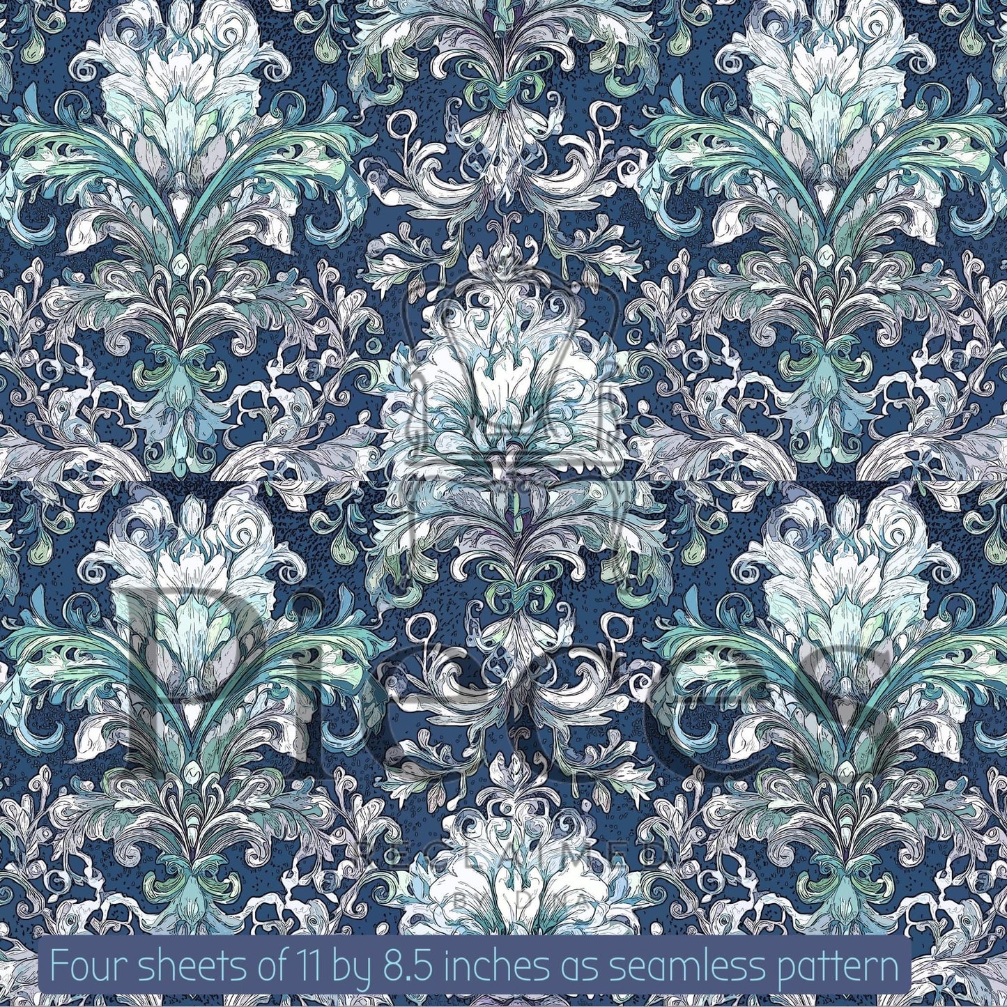 Transform your furniture and craft projects with our stunning Decoupage Paper for Furniture, featuring vibrant multi-color floral damask patterns in plum, teal, and purple hues. Designed specifically for DIY upcycling, furniture makeovers, scrapbooking, and home decor, this tissue paper adds a touch of elegance and artistic flair to any surface. The eye-catching damask designs are perfect for creating personalized, one-of-a-kind pieces that stand out.