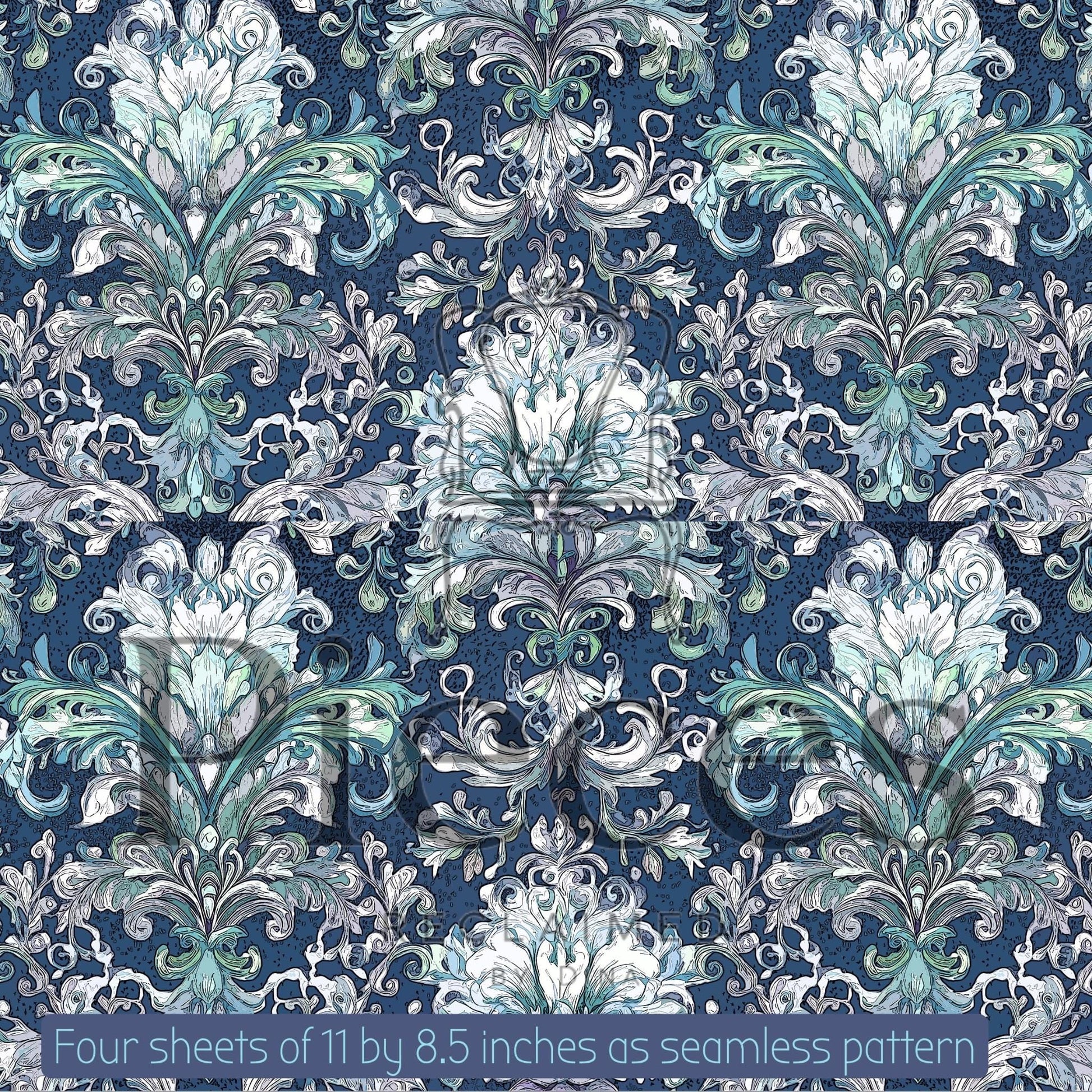 Transform your furniture and craft projects with our stunning Decoupage Paper for Furniture, featuring vibrant multi-color floral damask patterns in plum, teal, and purple hues. Designed specifically for DIY upcycling, furniture makeovers, scrapbooking, and home decor, this tissue paper adds a touch of elegance and artistic flair to any surface. The eye-catching damask designs are perfect for creating personalized, one-of-a-kind pieces that stand out.