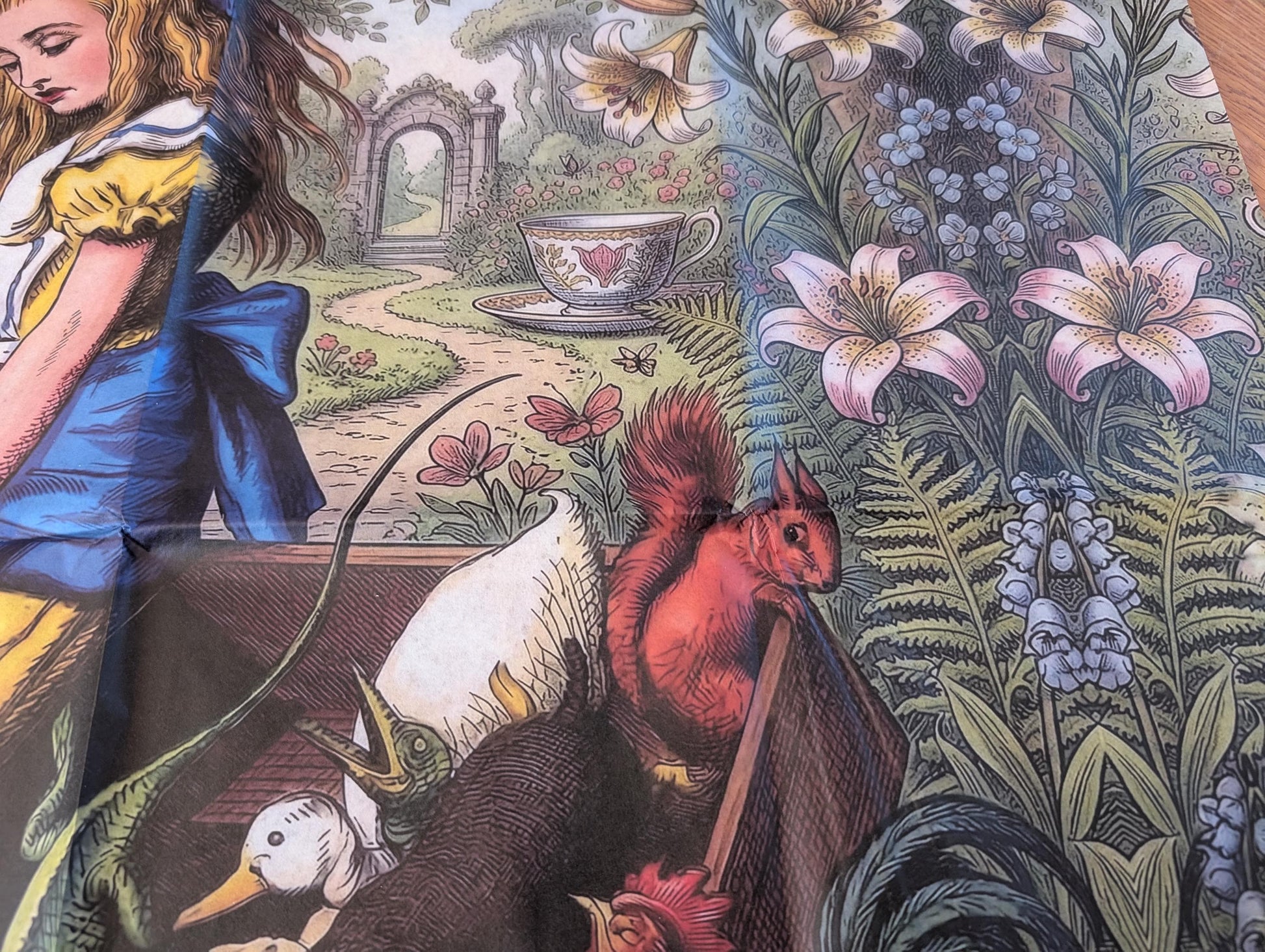 Discover the magic of storytelling with our Alice in Wonderland Decoupage Paper, a vibrant and whimsical addition to your DIY craft supplies. Perfect for adding a touch of fairy core charm to your projects, this high-quality tissue paper features detailed and colorful designs inspired by Lewis Carroll’s beloved characters and scenes. Whether you're creating whimsical home decor, themed party decorations, or unique craft pieces, this decoupage paper brings a splash of fantasy and imagination