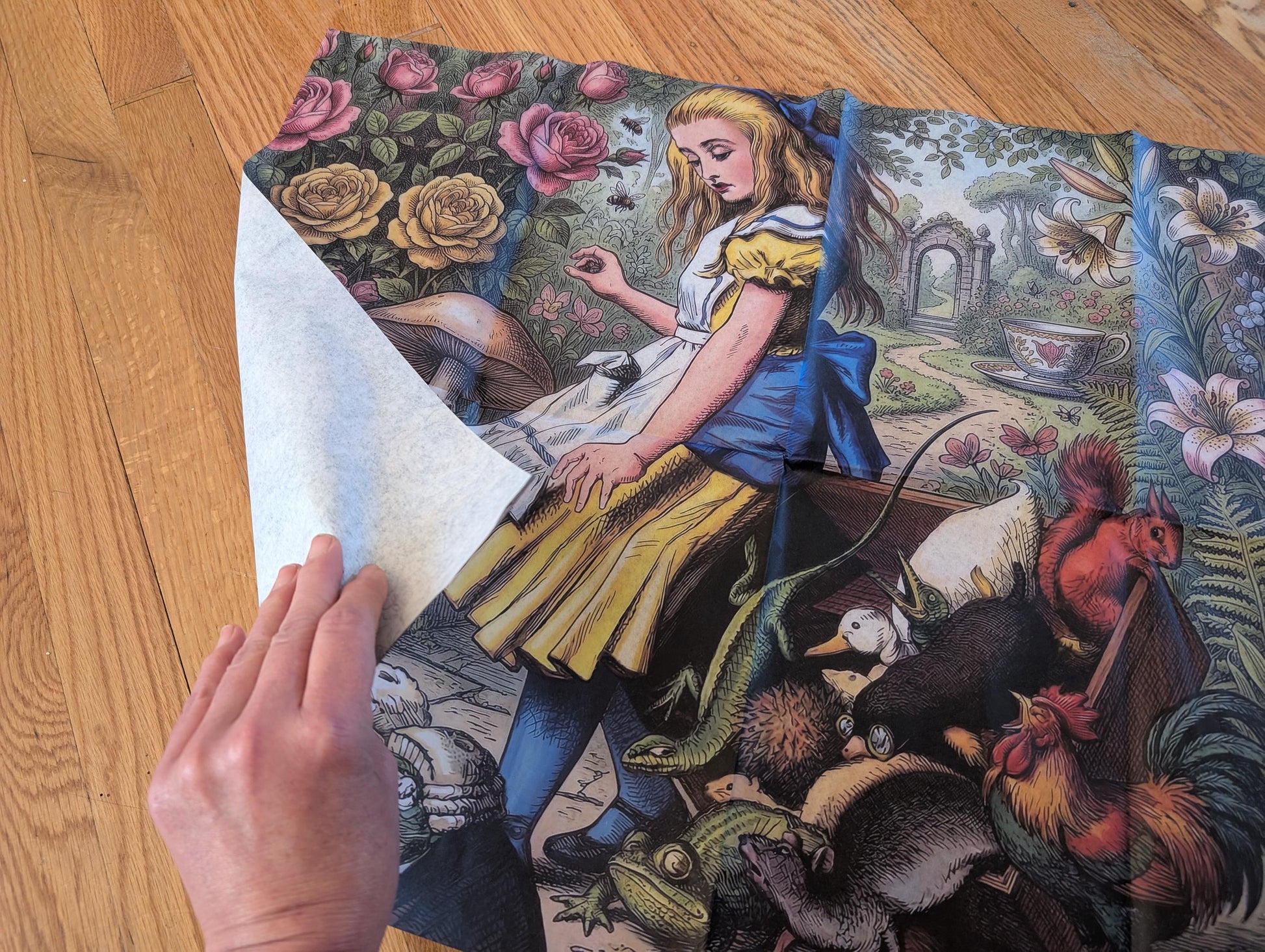 Discover the magic of storytelling with our Alice in Wonderland Decoupage Paper, a vibrant and whimsical addition to your DIY craft supplies. Perfect for adding a touch of fairy core charm to your projects, this high-quality tissue paper features detailed and colorful designs inspired by Lewis Carroll’s beloved characters and scenes. Whether you're creating whimsical home decor, themed party decorations, or unique craft pieces, this decoupage paper brings a splash of fantasy and imagination