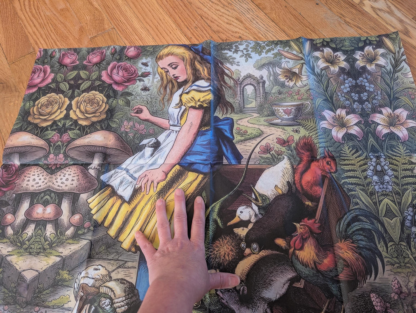 Discover the magic of storytelling with our Alice in Wonderland Decoupage Paper, a vibrant and whimsical addition to your DIY craft supplies. Perfect for adding a touch of fairy core charm to your projects, this high-quality tissue paper features detailed and colorful designs inspired by Lewis Carroll’s beloved characters and scenes. Whether you're creating whimsical home decor, themed party decorations, or unique craft pieces, this decoupage paper brings a splash of fantasy and imagination