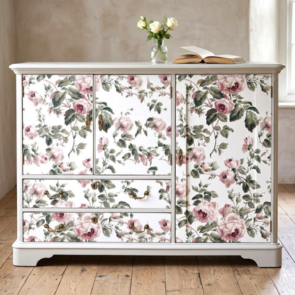 Seamless Pattern Floral Decoupage Paper for Furniture Upcycling. Transform your furniture and crafts with our  Floral Decoupage Paper, a perfect DIY craft supply for home decor makeovers. Seamless floral patter. This vibrant tissue paper features an eye-catching floral design that brings a fresh, artistic touch to any project. Created by Pieces Reclaimed by Dina, this decoupage paper is ideal for upcycling furniture, creating custom decor pieces, or adding floral flair to your craft portfolio.