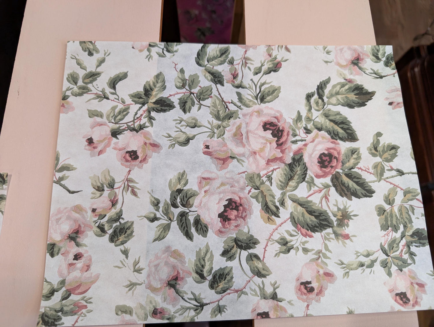 Seamless Pattern Floral Decoupage Paper for Furniture Upcycling. Transform your furniture and crafts with our  Floral Decoupage Paper, a perfect DIY craft supply for home decor makeovers. Seamless floral patter. This vibrant tissue paper features an eye-catching floral design that brings a fresh, artistic touch to any project. Created by Pieces Reclaimed by Dina, this decoupage paper is ideal for upcycling furniture, creating custom decor pieces, or adding floral flair to your craft portfolio.