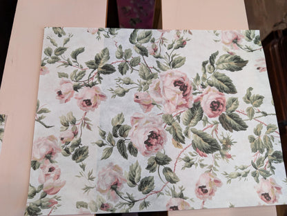 Seamless Pattern Floral Decoupage Paper for Furniture Upcycling. Transform your furniture and crafts with our  Floral Decoupage Paper, a perfect DIY craft supply for home decor makeovers. Seamless floral patter. This vibrant tissue paper features an eye-catching floral design that brings a fresh, artistic touch to any project. Created by Pieces Reclaimed by Dina, this decoupage paper is ideal for upcycling furniture, creating custom decor pieces, or adding floral flair to your craft portfolio.
