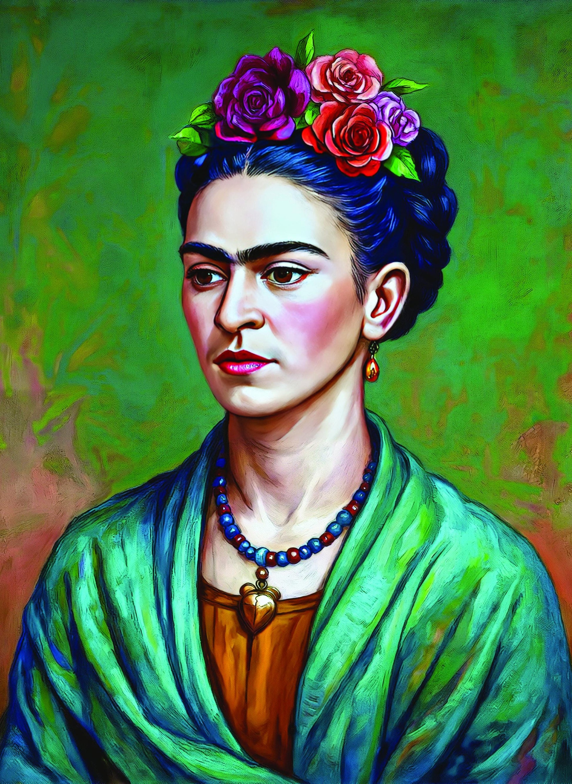 Frida Kahlo Decoupage Paper | Mexican Folk Art Tissue Paper for Crafts, Home Decor, and  Wall Art. Bring vibrant Mexican folk art into your creative projects with this stunning Frida Kahlo Decoupage Paper. Designed as a high-quality tissue paper, this 8.5 by 11-inch sheet features a captivating depiction of the iconic artist, perfect for adding a touch of retro elegance and modern flair to your home decor, crafts, and DIY masterpieces. Mexican folk wall art. Frida print. Frida Kahlo wall art