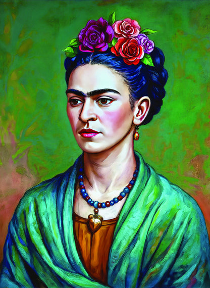 Frida Kahlo Decoupage Paper | Mexican Folk Art Tissue Paper for Crafts, Home Decor, and  Wall Art. Bring vibrant Mexican folk art into your creative projects with this stunning Frida Kahlo Decoupage Paper. Designed as a high-quality tissue paper, this 8.5 by 11-inch sheet features a captivating depiction of the iconic artist, perfect for adding a touch of retro elegance and modern flair to your home decor, crafts, and DIY masterpieces. Mexican folk wall art. Frida print. Frida Kahlo wall art