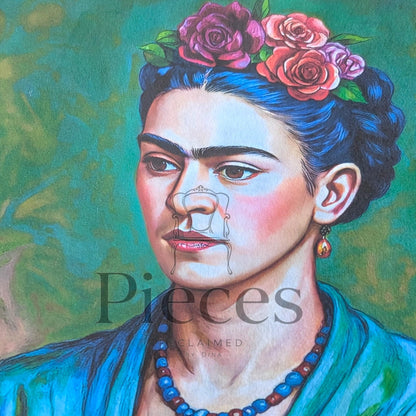 Frida Kahlo Decoupage Paper | Mexican Folk Art Tissue Paper for Crafts, Home Decor, and  Wall Art. Bring vibrant Mexican folk art into your creative projects with this stunning Frida Kahlo Decoupage Paper. Designed as a high-quality tissue paper, this 8.5 by 11-inch sheet features a captivating depiction of the iconic artist, perfect for adding a touch of retro elegance and modern flair to your home decor, crafts, and DIY masterpieces. Mexican folk wall art. Frida print. Frida Kahlo wall art